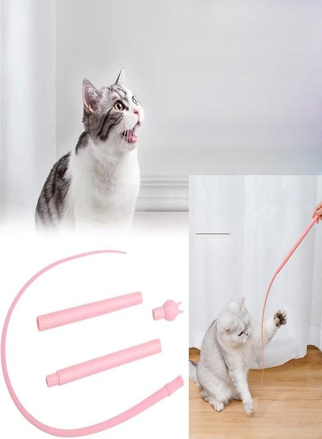 SquEqu Interactive Cat Wand Toys Silicone Mice Tail Simulated Mouse Hunting Cat Toy Snake Cat Teaser Wand Stick for Indoor Cats Kitty Kitten Stress Relief Chasing Exercise with Additional Mouse Tails - Image 5